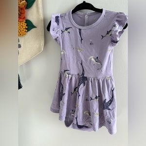 Kyte Baby Taro Shark Skirted Bodysuit 12/18M